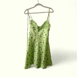 Zara green floral dress